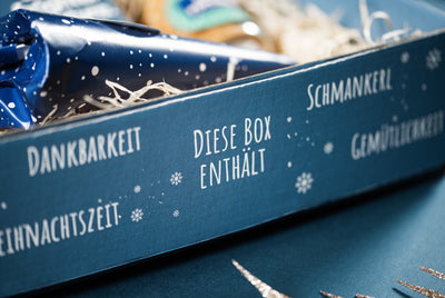 Weihnachtsbox in liebevollem Design. Das passende Mitarbeitergeschenk - geeignet als schöner Geschenkkorb zu Weihnachten